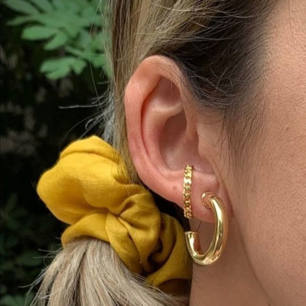 Gold Filled Link Chain Ear Cuff